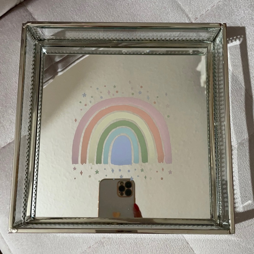 Rachel Zoe square mirrored tray